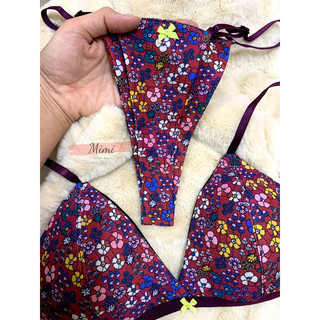 Set đồ lót, áo bralette không gọng vải xốp mềm, mát