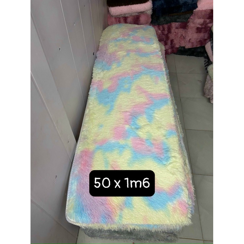 Thảm lông trải chân giường - Thảm lông loang hàng loại 1 - thảm lông decor