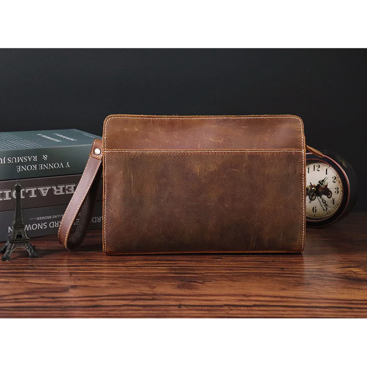 Clutch Da Bò Cầm Tay Nhiều Ngăn – 6