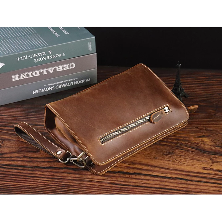 Clutch Da Bò Cầm Tay Nhiều Ngăn – 7