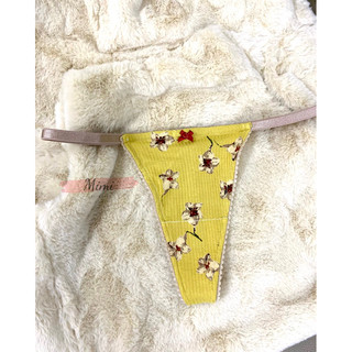#222 Set đồ lót, áo bralette không gọng cotton hoa tulip vàng