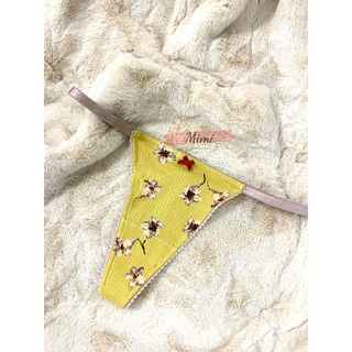 #222 Set đồ lót, áo bralette không gọng cotton hoa tulip vàng