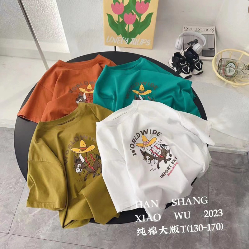 (Xả Kho Xả Kho) Áo phông chất cotton từ 6-14 tuổi Xả Kho lẻ size