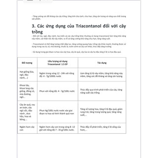 Chất kích tăng trưởng sản lượng tăng năng xuất - Triacontanol 1.5% EP (100g)