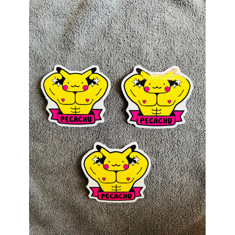 Tem Logo Sticker Pikachu Cơ Bắp Tập Gym | Shopee Việt Nam