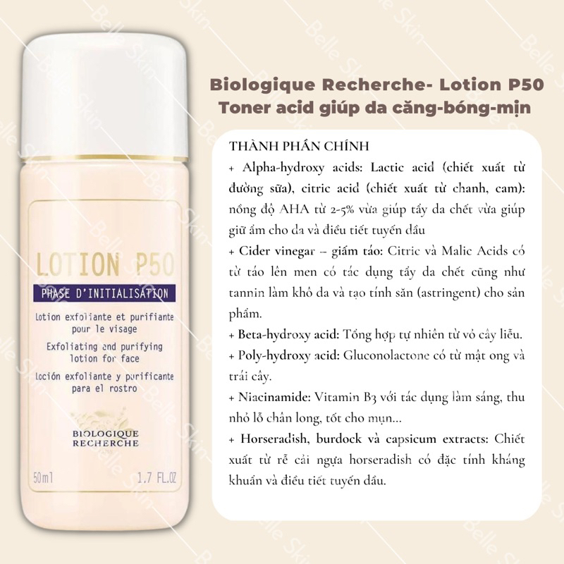 [ LOTION P50] Dung dịch cân bằng và tái tạo da lotion p50 50ml | Shopee ...