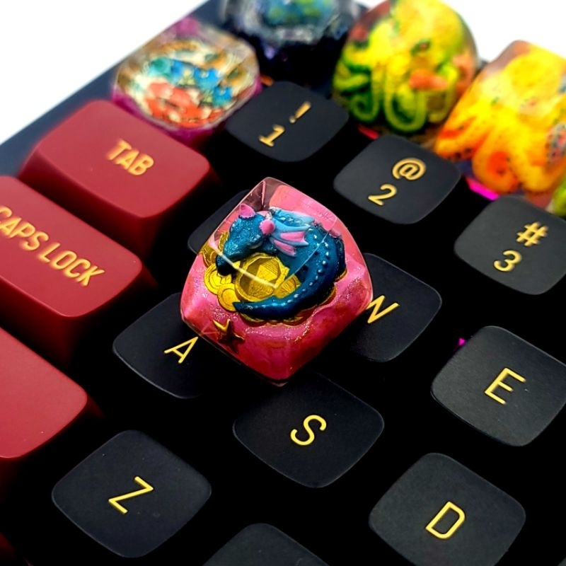 Keycap Artisan Resin Rồng Con Ngủ cho bàn phím cơ độc lạ | Shopee Việt Nam