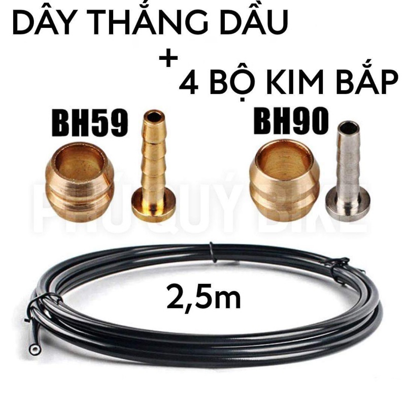Bộ Dây Thắng Dầu + 4 Bộ Kim Bắp Dùng Cho SHIMANO