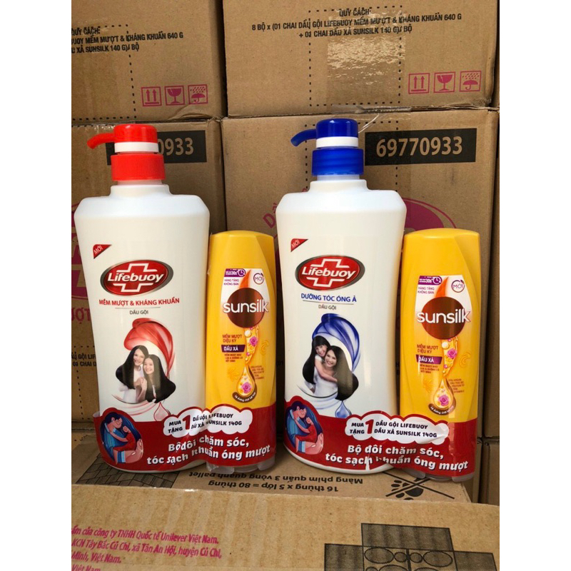 DẦU GỘI LIfebuoy 640G tặng dầu xả ( gội )sunsilk
