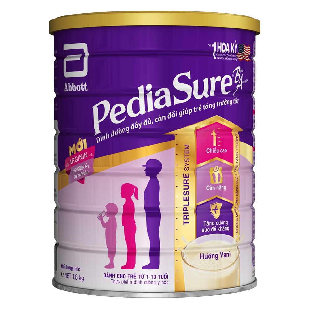 Ảnh Bộ 2 Sữa bột Pediasure 1.6kg hương vani/lon 1