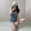 FREESHIP YẾM BÒ XANH DEMIN VINTAGE QCCC (XANH VỪa)