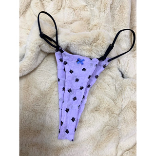 Bộ đồ lót, áo bralette chấm bi tím xốp nhún handmade by MiMi house