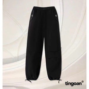 TINGOAN® - Quần chun co giãn rút dây 2 lớp đen HIGHWAY PANTS/BL PHIÊN BẢN T6.2026