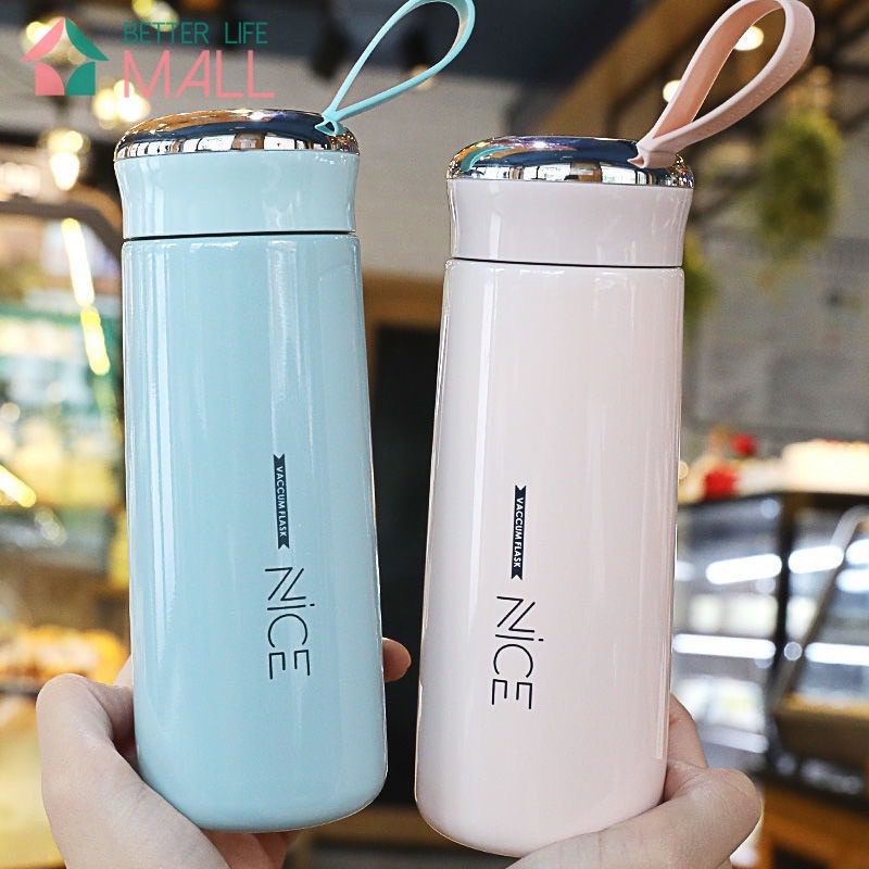Bình Nước Giữ Nhiệt Nice 400ml Hai Lớp Bằng Thủy Tinh Đẹp Mắt Dành Cho