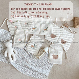 Túi treo nôi cũi, decor phòng bé cực xinh