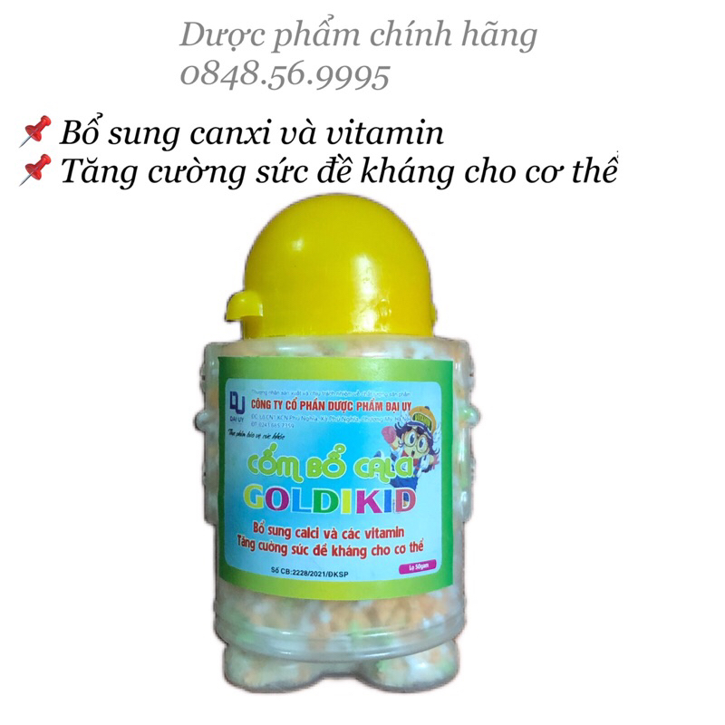 Cốm bổ Calci trẻ em Goldi Kid- bổ sung canxi, vitamin B1, B2, B5, B6 ...