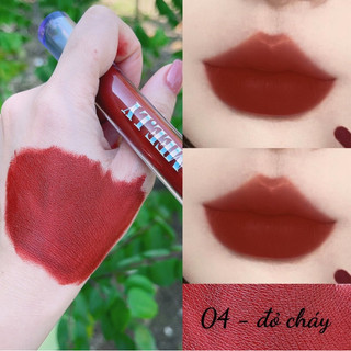 [Đỏ Cháy] Son kem lì Melly thiên nhiên siêu mềm mịn - dưỡng ẩm lâu trôi dùng được cho bà bầu mẹ bỉm