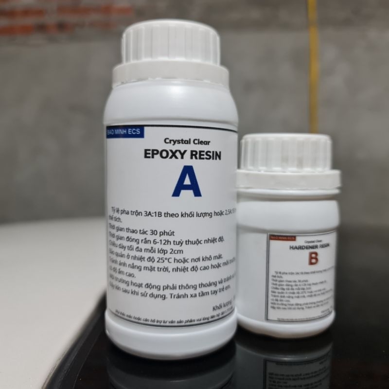 (Hàng chuẩn) Keo Epoxy Resin loại siêu cứng, siêu trong tự tan bọt ...