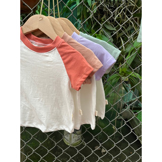 Bộ cộc tay cotton xuất phong cách hàn quốc cho bé trai bé gái