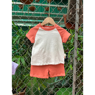 Bộ cộc tay cotton xuất phong cách hàn quốc cho bé trai bé gái