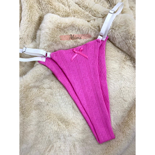 #309 Bộ đồ lót, áo bralette không gọng vải cotton thông hơi Pink