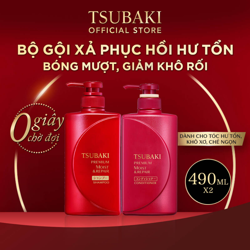 Tsubaki - Review Bộ gội-xả Tsubaki Moist