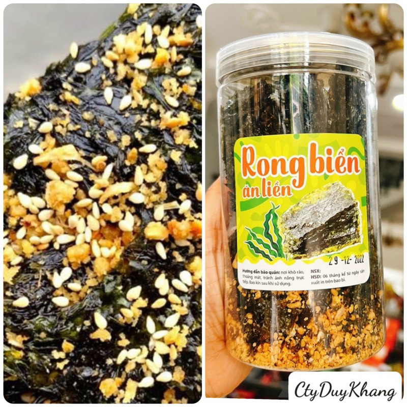 Rong Biển Tỏi Mè Rang loại 1 xuất khẩu lon 150G/200G