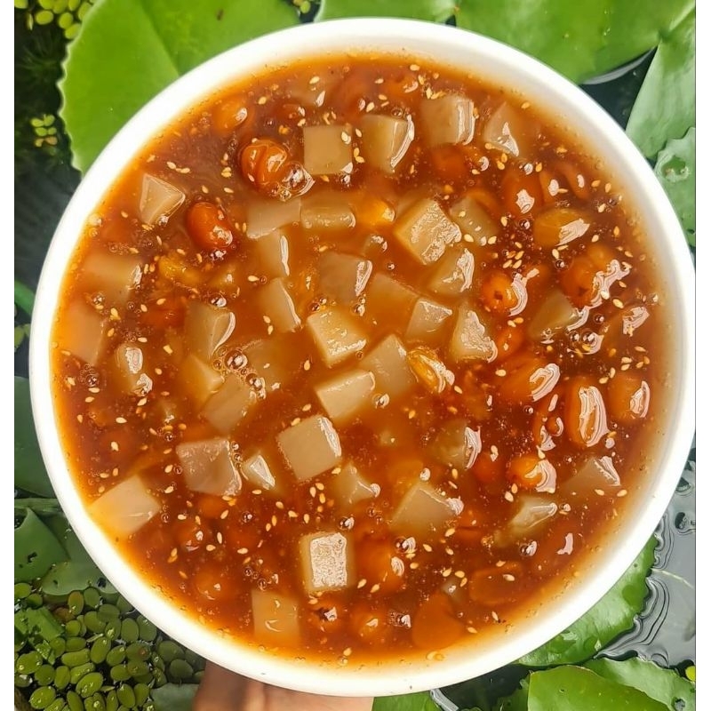 550g Đá me hạt dẻo rim thạch dừa, hạt đác tặng kèm đậu phộng rang ...
