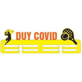Giá treo huy chương Tennis màu vàng gold chữ cam siêu đẹp