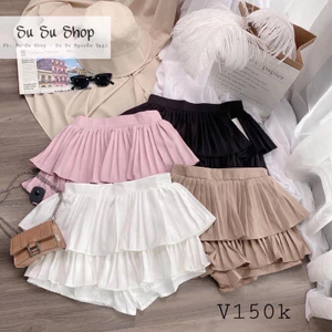 Chân váy 2 tầng dập ly giá siêu rẻ hàng đẹp chất lượng ( có lót quần)