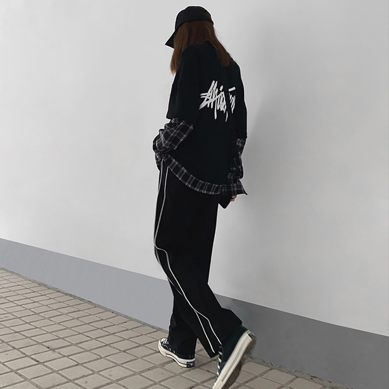 Quần Jogger thun dây rút 2 sọc nhỏ Unisex