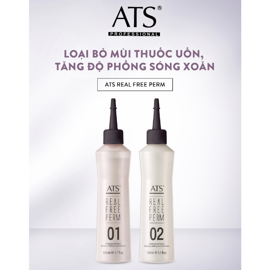Bộ sản phẩm uốn - Create - ATS Real Free Perm - Khử mùi tóc uốn, tăng độ phồng sóng xoăn (150ml) - LT2026