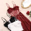 HT239 Váy ngủ sexy phối ren tiểu thư có GỌNG kèm ĐỆM LÓT, đồ ngủ lụa dáng dài sang chảnh HT239