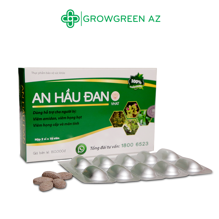 Ảnh AHĐ-Viên Ngậm Ho An Hầu Đan Grow Green AZ Hết Viêm Họng Hạt, Viêm Amidan, Long Đờm, Bệnh Về Đường Hô Hấp( Hộp 20 viên) 3