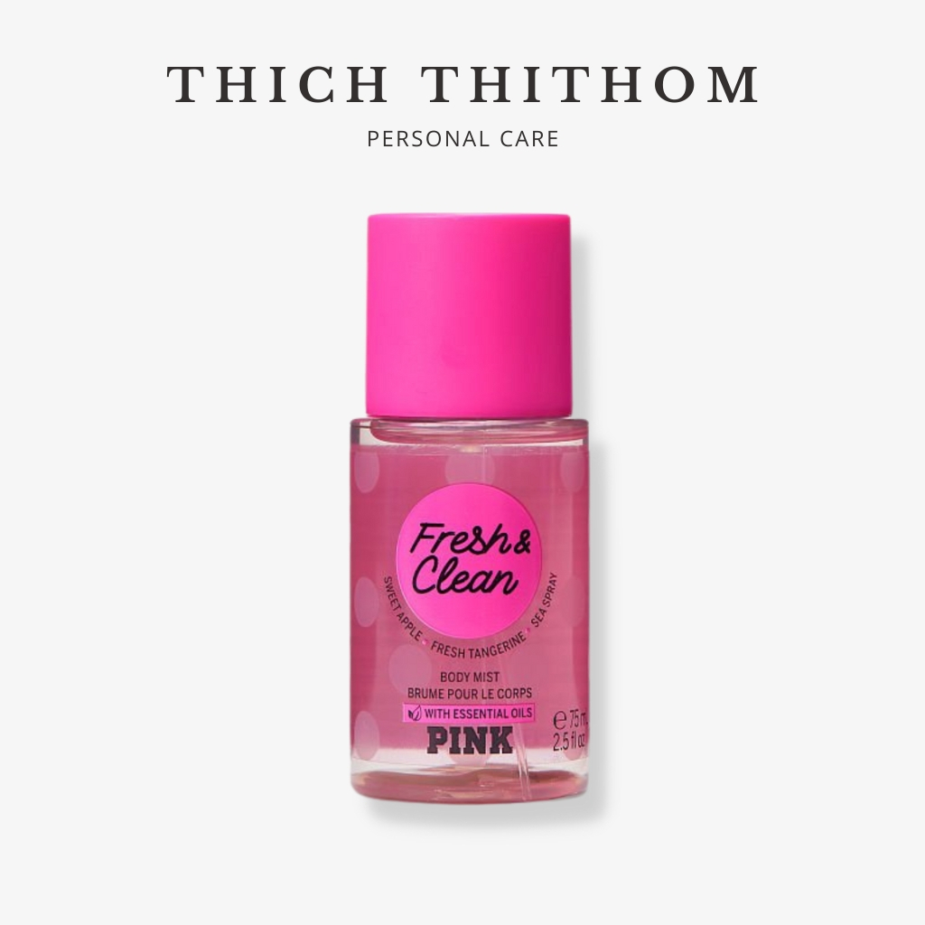 (Bill Mỹ) Xịt thơm bodymist PINK VIctoria's Secret Fresh & Clean 75ml