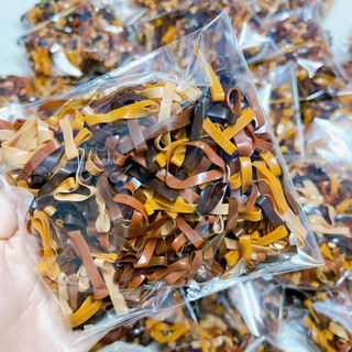 [Handmade] Túi dây thun cột tóc co giãn màu nâu đen dễ thương dành cho bạn nữ