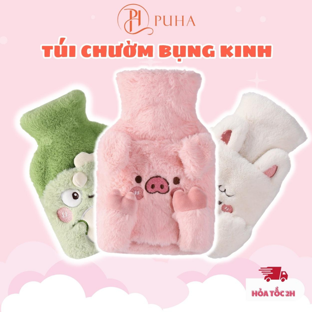 Ảnh Túi chườm bụng kinh nóng lạnh đa năng Puha 500ml cho bạn nữ sử dụng ngày dâu 1