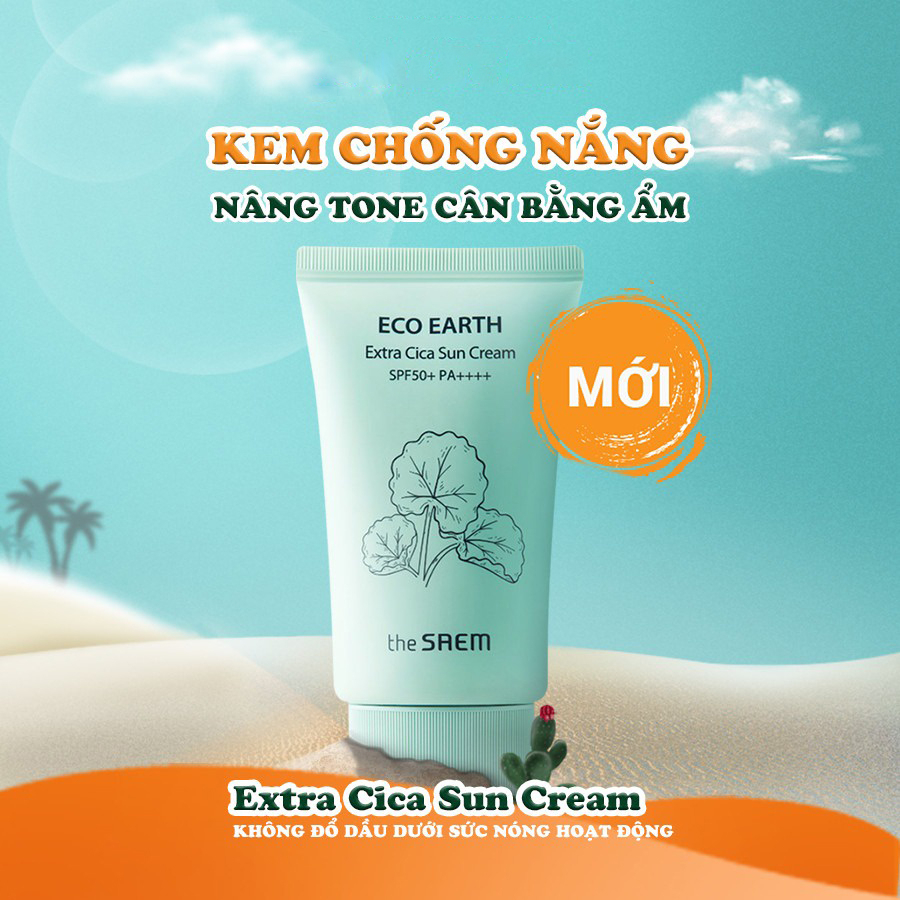 Ảnh Kem Chống Nắng THE SAEM Eco Earth Pink Sun Cream 50ml 4
