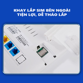 Cục phát wifi từ sim 4G, bộ phát wifi 4G CPE TU909 có 3 cổng WAN/LAN, 2 ăng ten