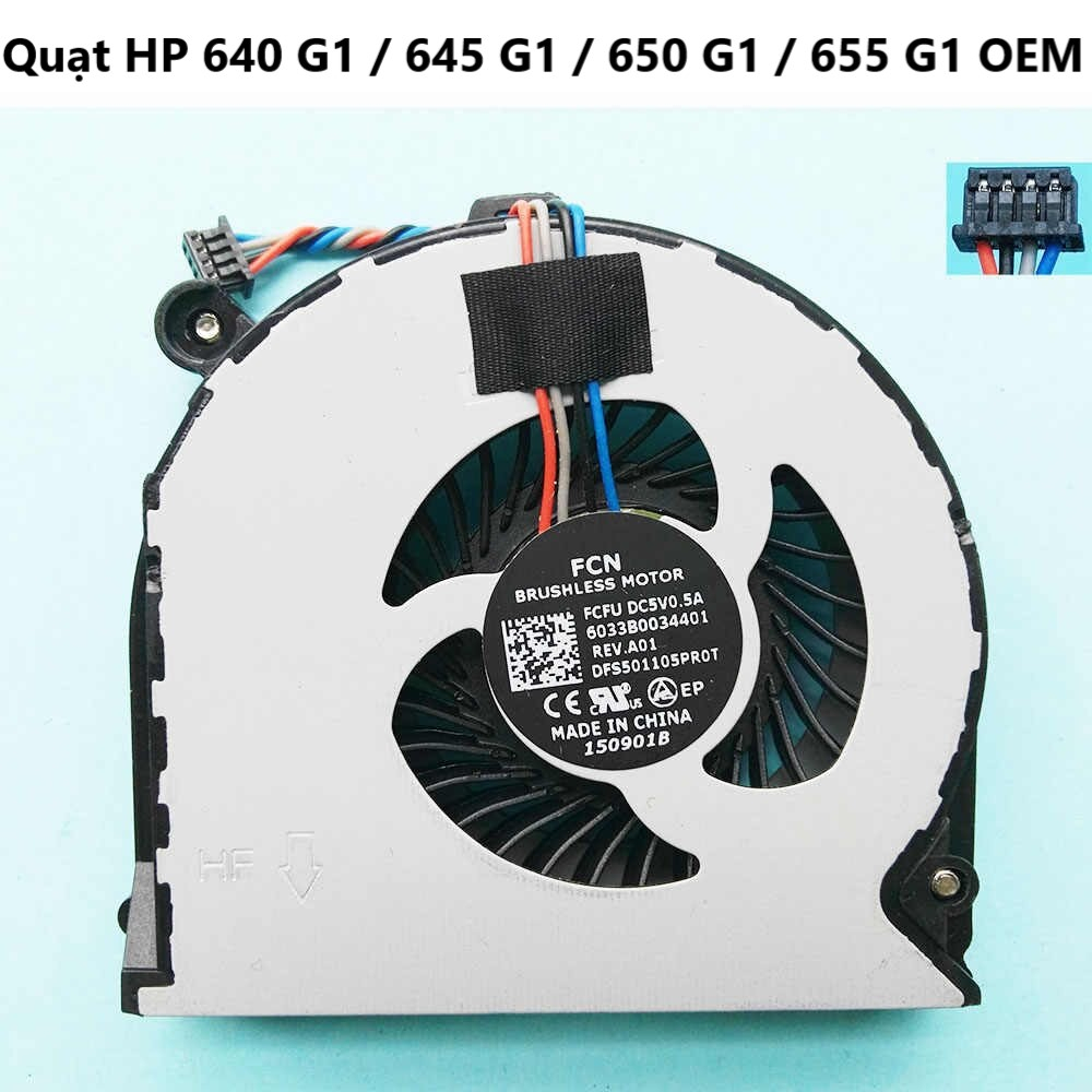 Ventilateur De Processeur Pour HP Probook 640 G1, 645 G1, 650 G1, 655 G1 – Référence 738685-001, 4 Fils