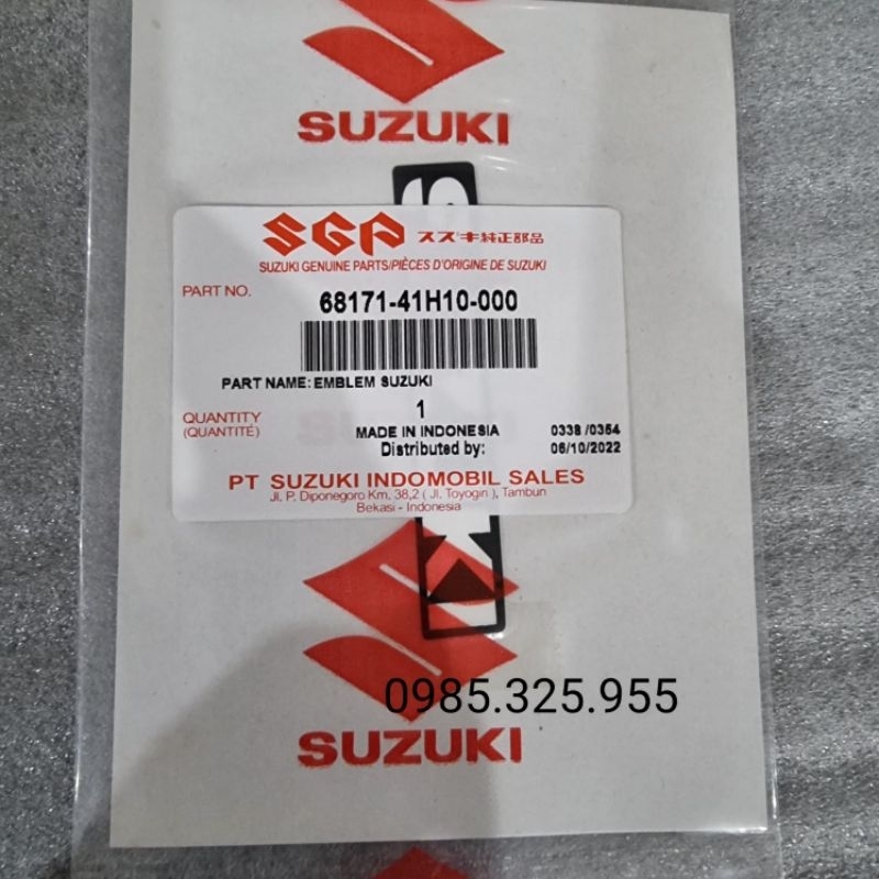 Tem Suzuki dán dè biển số Satria | Shopee Việt Nam