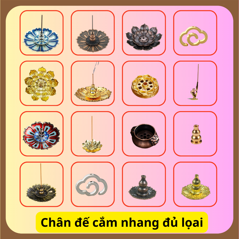 [Nhiều mẫu] Đế cắm nhang vòng đặt hương cây dùng thắp hương phụ kiện để lư trầm - Amrita - Trầm Hương