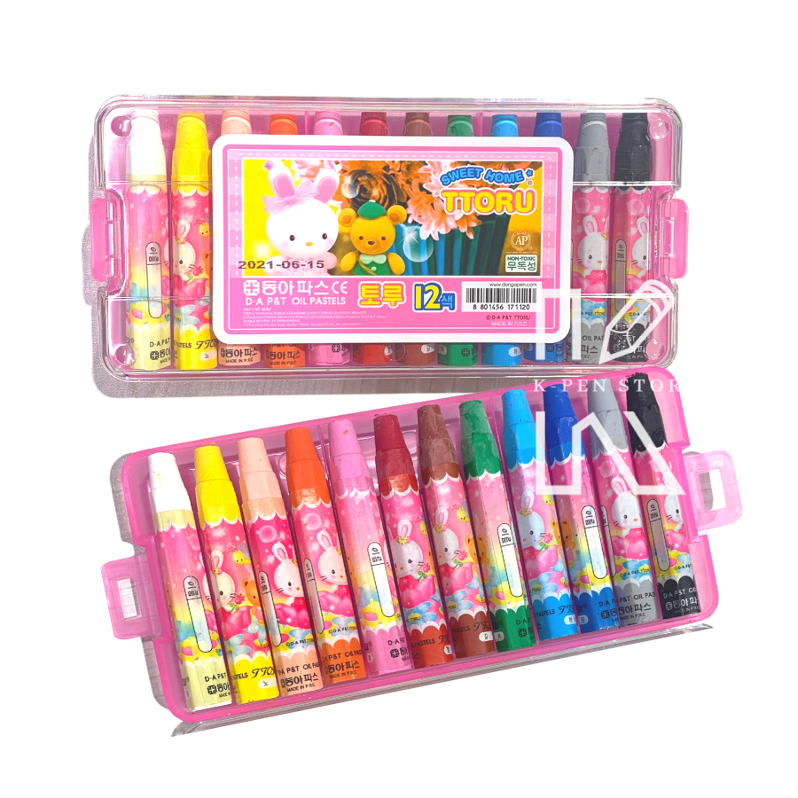 Hộp 12 Bút Màu Sáp Dầu TTORU Chính Hãng D.A P&T - VPP Happy Kids ...