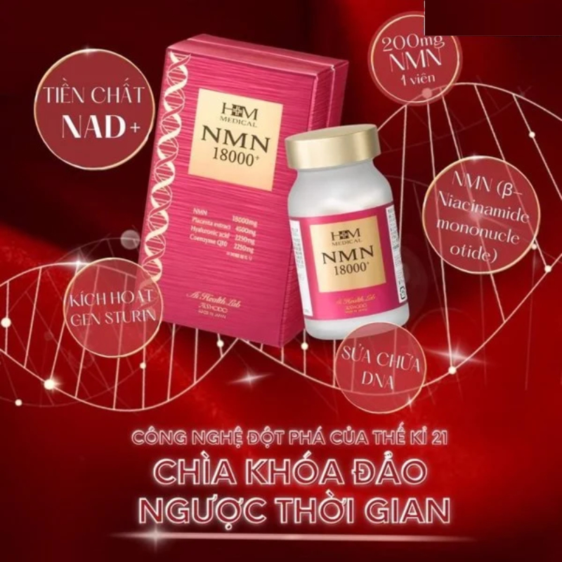 Viên uống NMN 18000+ Aishodo Nhật Bản Hỗ trợ sức khoẻ, làm đẹp - PhuongAnHouse