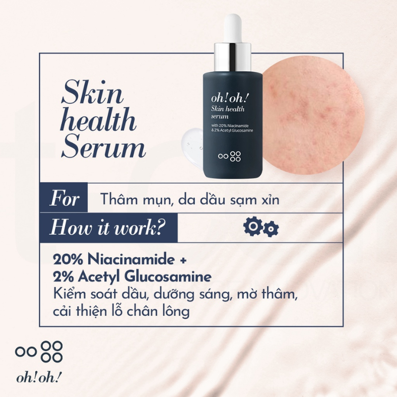Serum Oh! Oh! Skin Health Niacinamide 20% sáng da