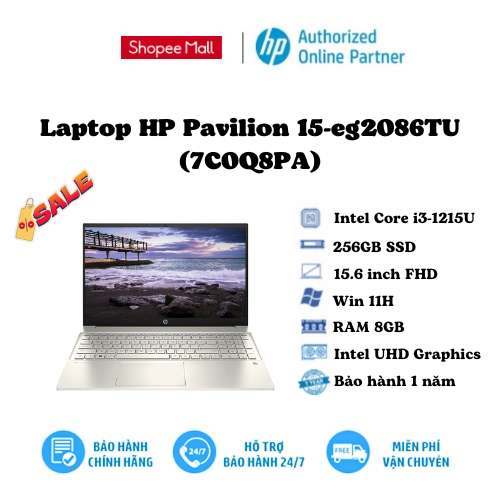 Laptop Hp Pavilion 15 Eg2086tu 7c0q8pa Intel Core I3 1215u Up To 44ghz 10mb Ram 8gb 3234