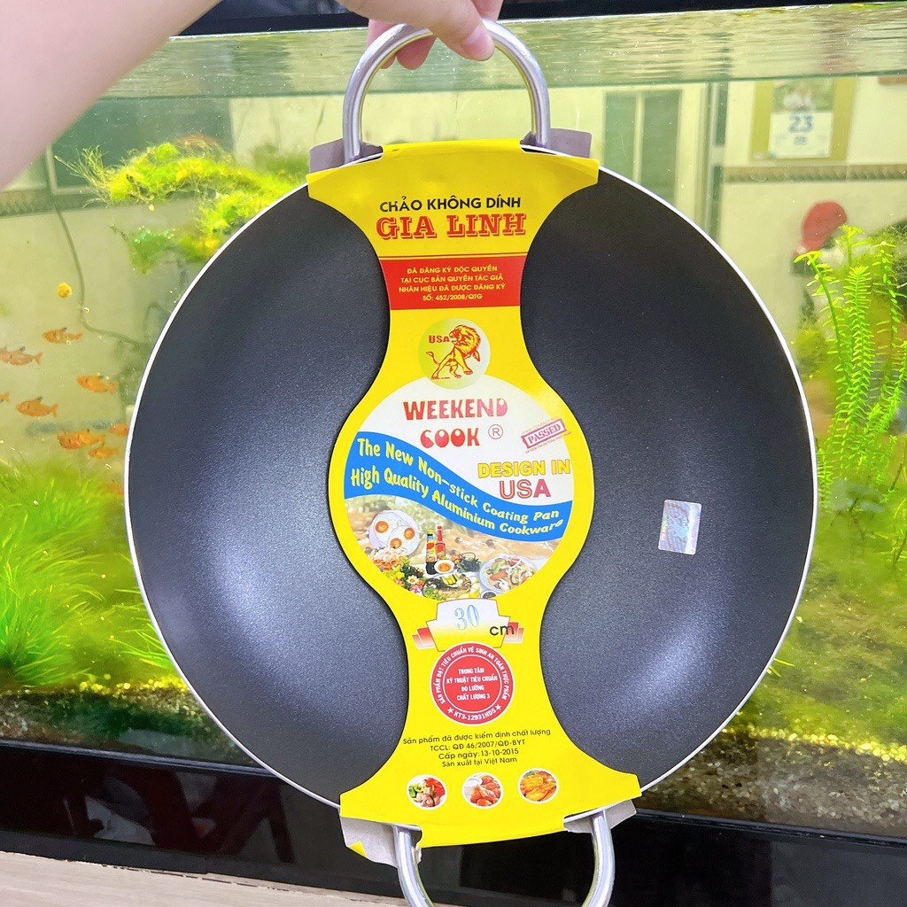 Chảo chống dính sâu lòng 2 quai công nghệ Hàn Quốc đủ size GIA LINH