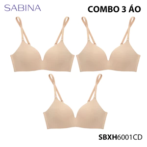 Combo 3 Áo Lót Không Bản Dây Lưng Không Viền May Mút Dày Vừa Màu Trơn Soft Doomm By Sabina SBXH6001 (Giống NBH23002)