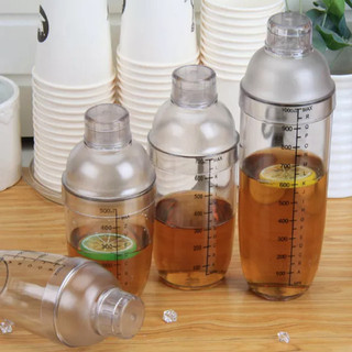 Bình lắc pha chế Shaker nhựa chia vạch đen chuyên dụng làm Cocktail cao cấp