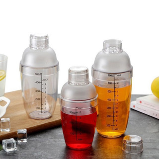 Bình lắc pha chế Shaker nhựa chia vạch đen chuyên dụng làm Cocktail cao cấp